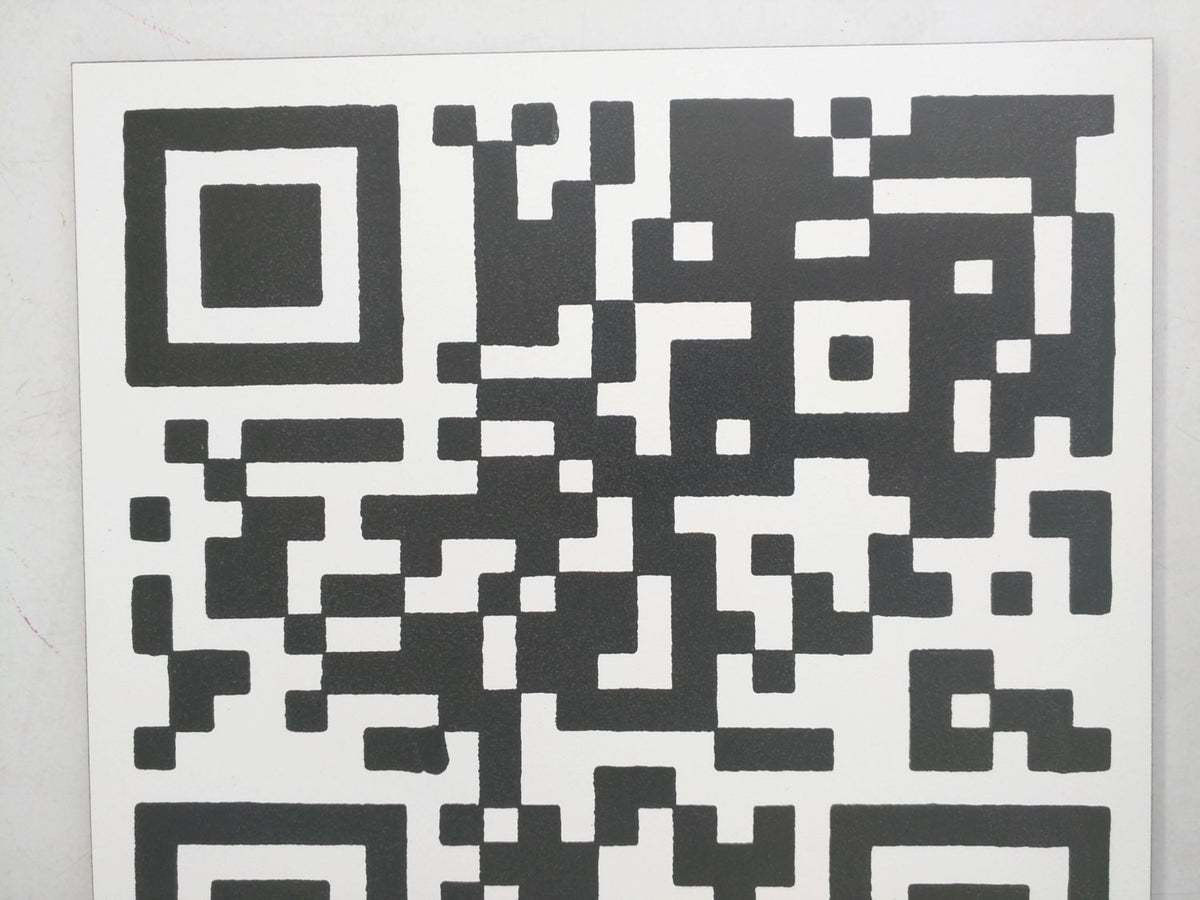 Limited Edition 1 of 150 Original Artwork QR Code of "Actual Size of Hen Cage" Signed on back L3f0u 8x8