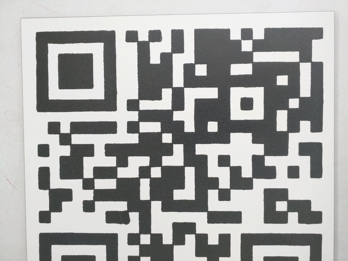 Limited Edition 1 of 150 Original Artwork QR Code of "Actual Size of Hen Cage" Signed on back L3f0u 8x8