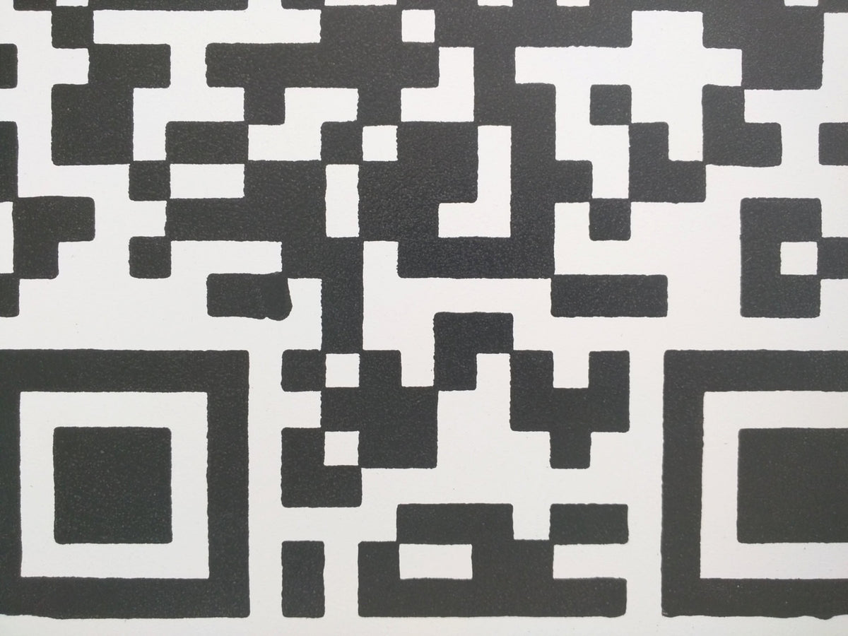Limited Edition 1 of 150 Original Artwork QR Code of "Actual Size of Hen Cage" Signed on back L3f0u 8x8