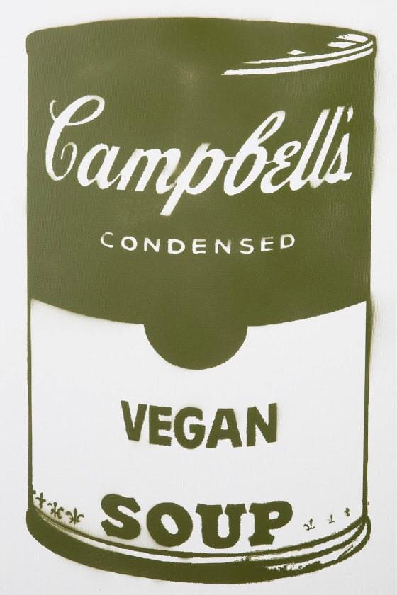 Campbell's Vegan Soup on canvas - Green