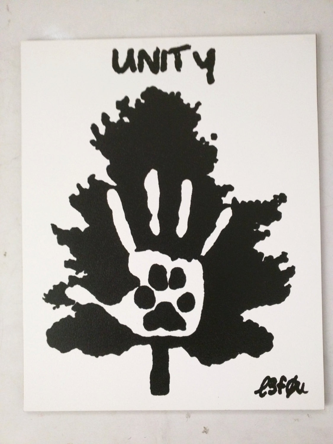 Limited Edition of 150 10x10 on Gessobord of Artwork "Unity"