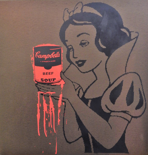 Snow White holding deadly Campbell's Beef Soup Ltd. Print - Gallery Miami