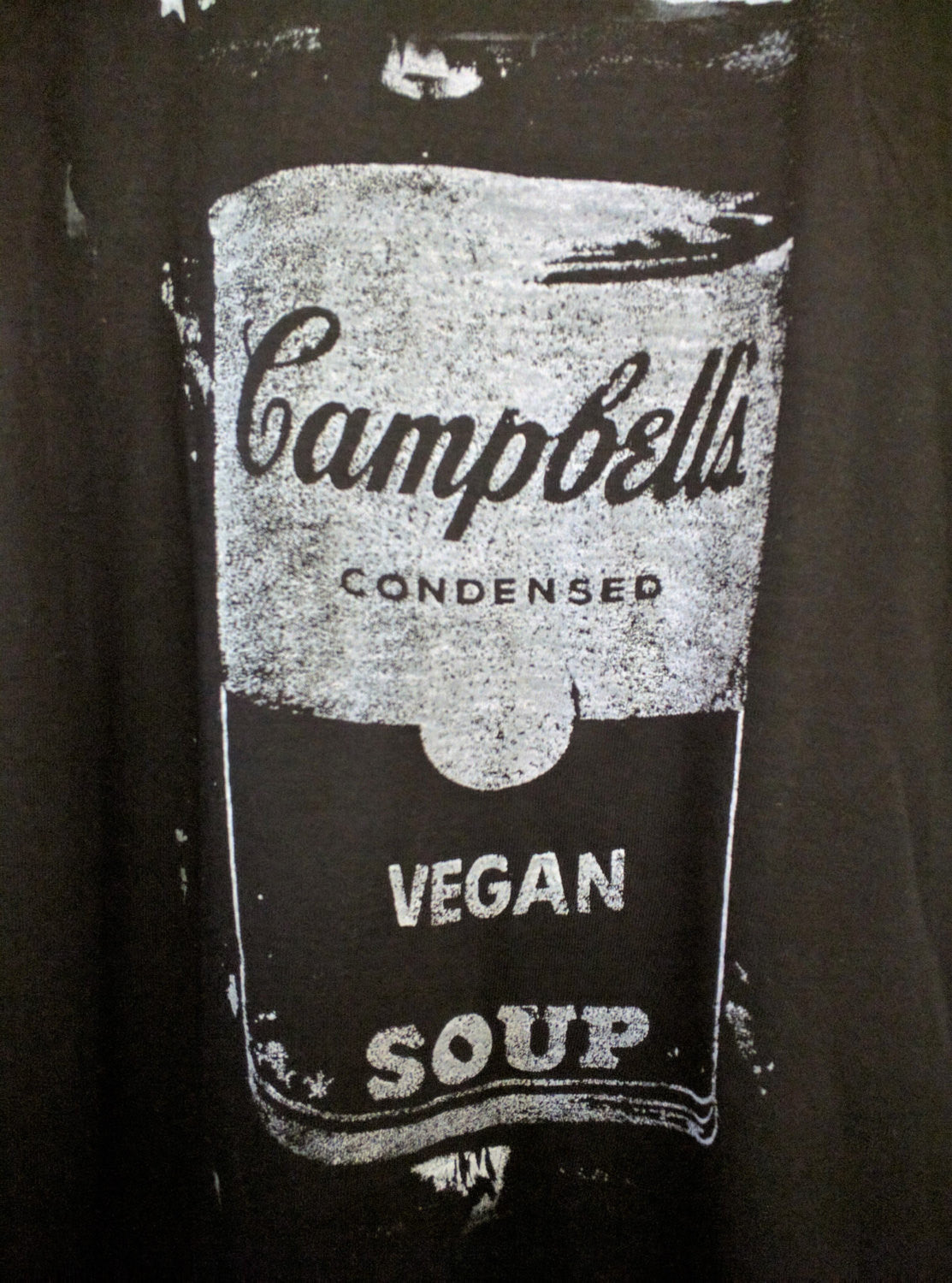 Organic Made in USA T-shirt "Vegan Soup is King!" Warhol & Basquiat