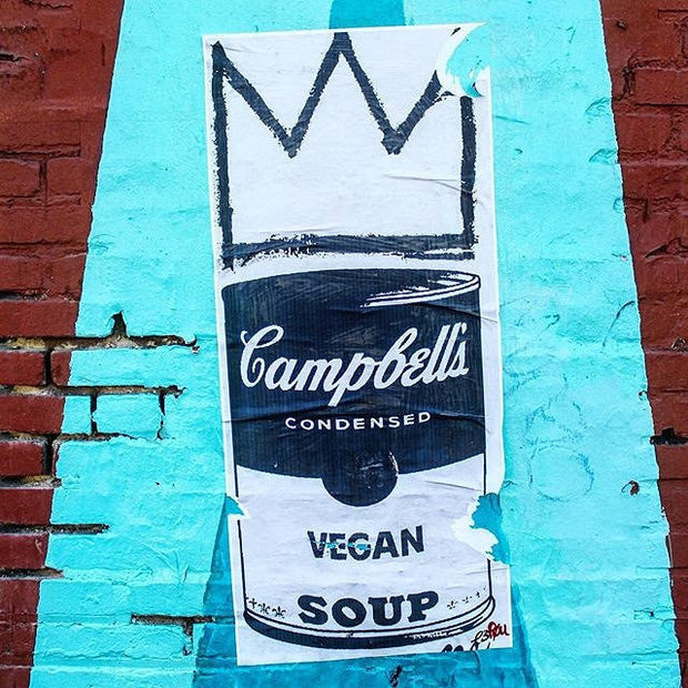 NewsPrint Poster Vegan Soup feat. Warhol & Basquiat