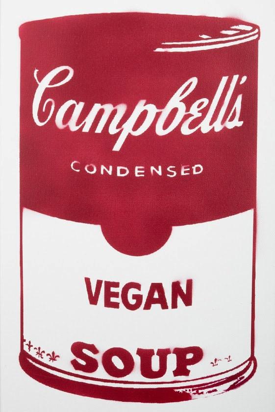 Campbell's Vegan Soup on canvas - Red