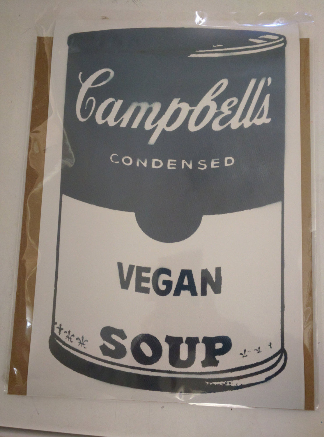 Limited Edition Print of Blue Campbell's Vegan Soup Signed L3f0u