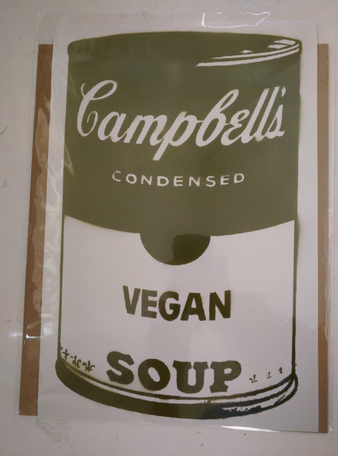 Limited Edition Print of Green Campbell's Vegan Soup Signed L3f0u