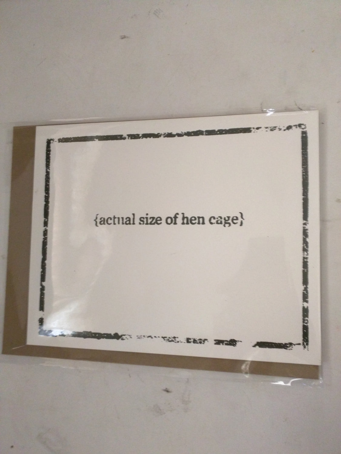 Limited Edition of 150 10x10on Gessobord of Artwork "Actual Size of Hen Cage" Signed L3f0u