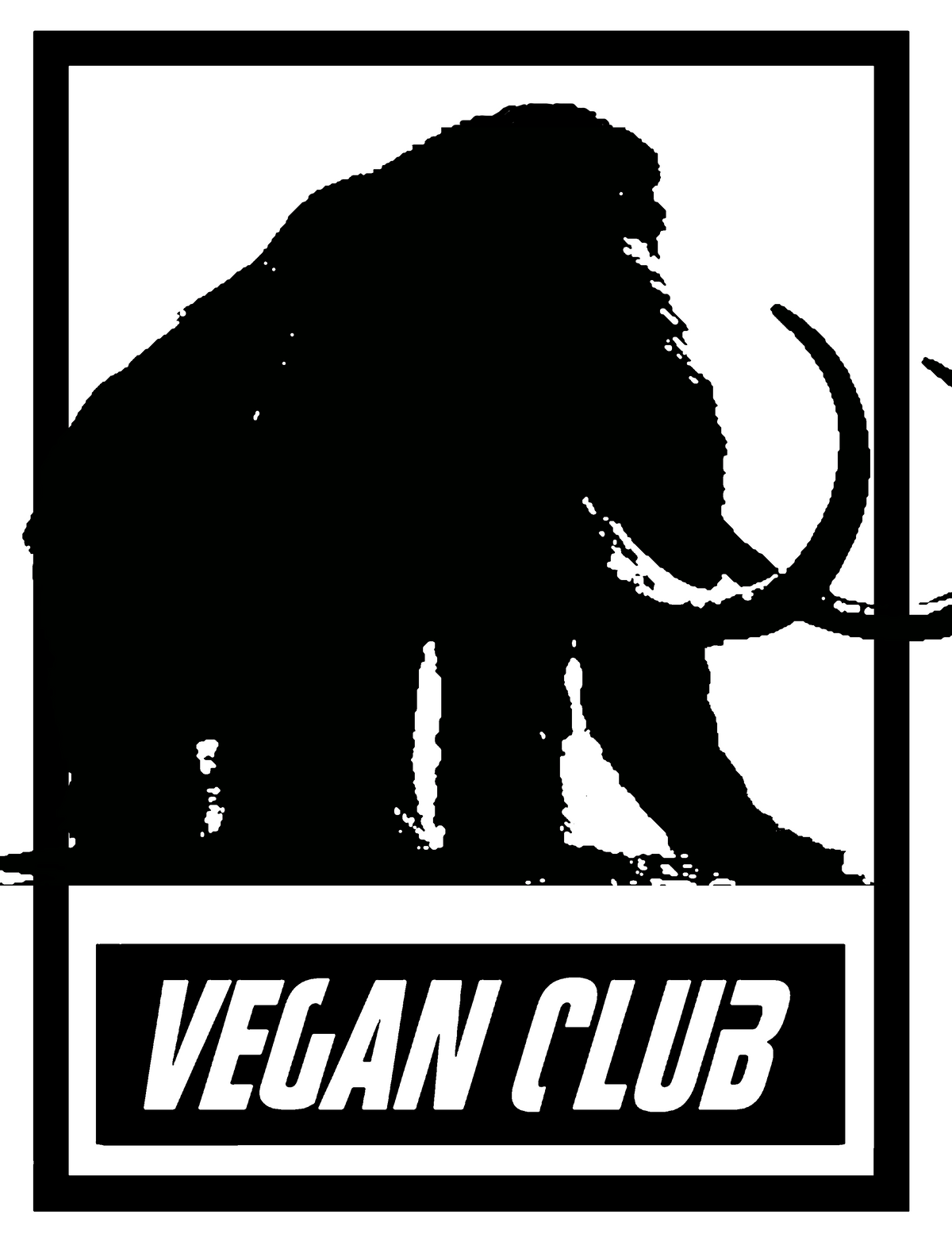 NewsPrint Poster Vegan Club featuring a Mammooth