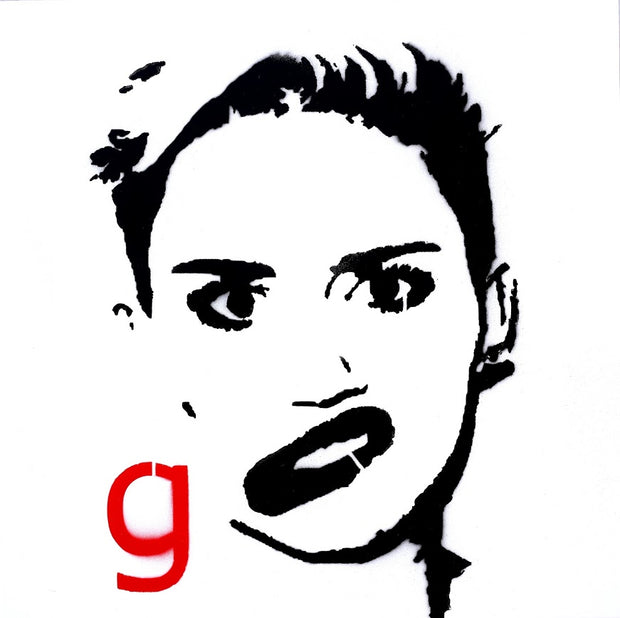 SOLD - 16x16 Original Artwork V.E.G.A.N Collection: "Miley Cyrus - G"