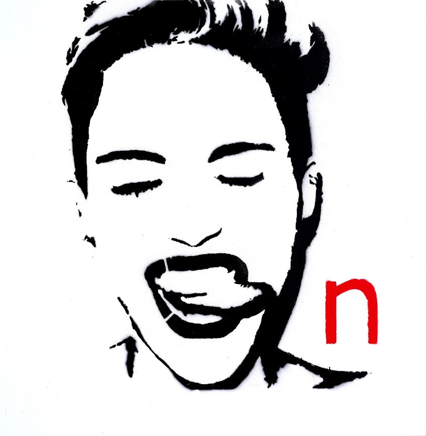 SOLD - 16x16 Original Artwork V.E.G.A.N Collection: "Miley Cyrus - N"