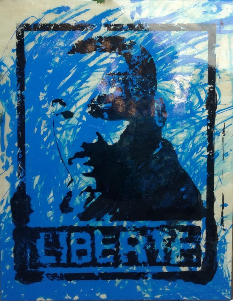 ORIGINAL SOLD (Ltd. Prints Available) - 30x40 Original Artwork Liberte (Freedom) featuring MLK Martin Luther King signed Le Fou