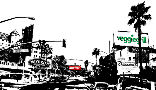 Sunset Strip Veganized by Miyoko, Cross Roads, Veggie Grill, and Little Pine by Le Fou Ltd. Print