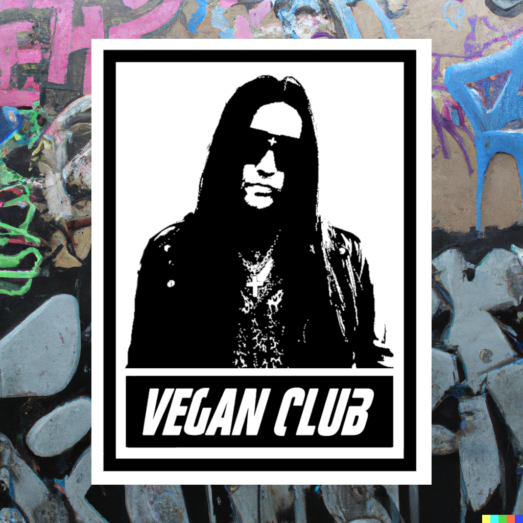 NewsPrint Poster Vegan Club feat. Jyrki 69 @jyrki69